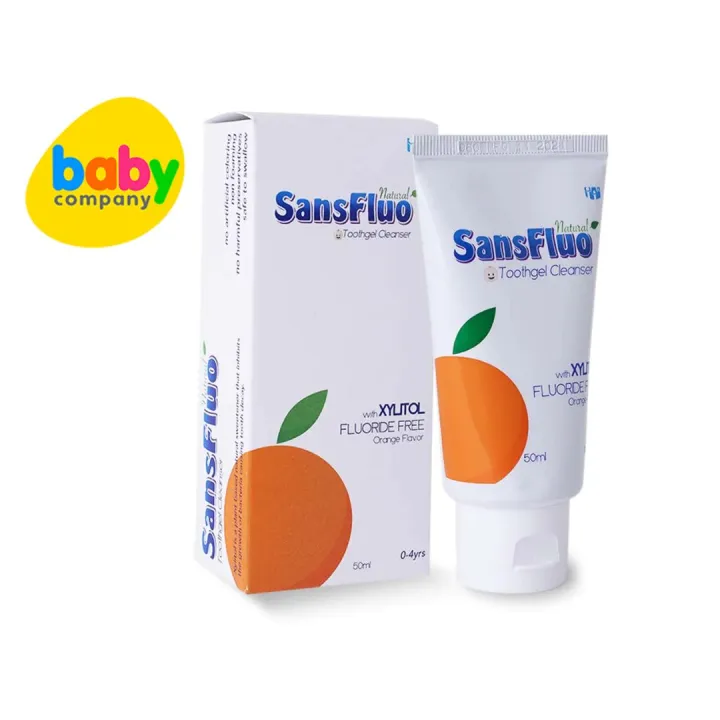 Sansfluo Baby Kids Toothgel Cleanser 50ml Orange Lazada PH