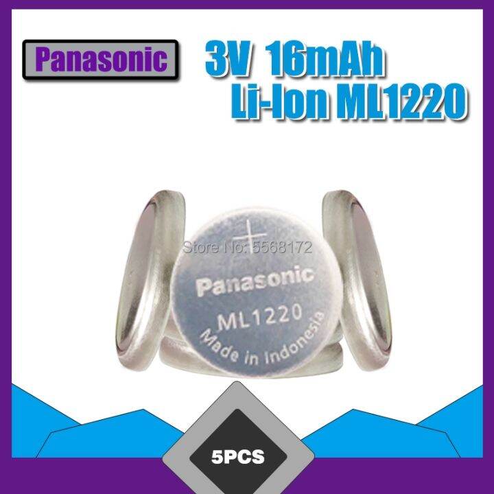 5PCS/Lot Original Panasonic 3V 18MAH ML1220 ML 1220 Rechargeable CMOS ...