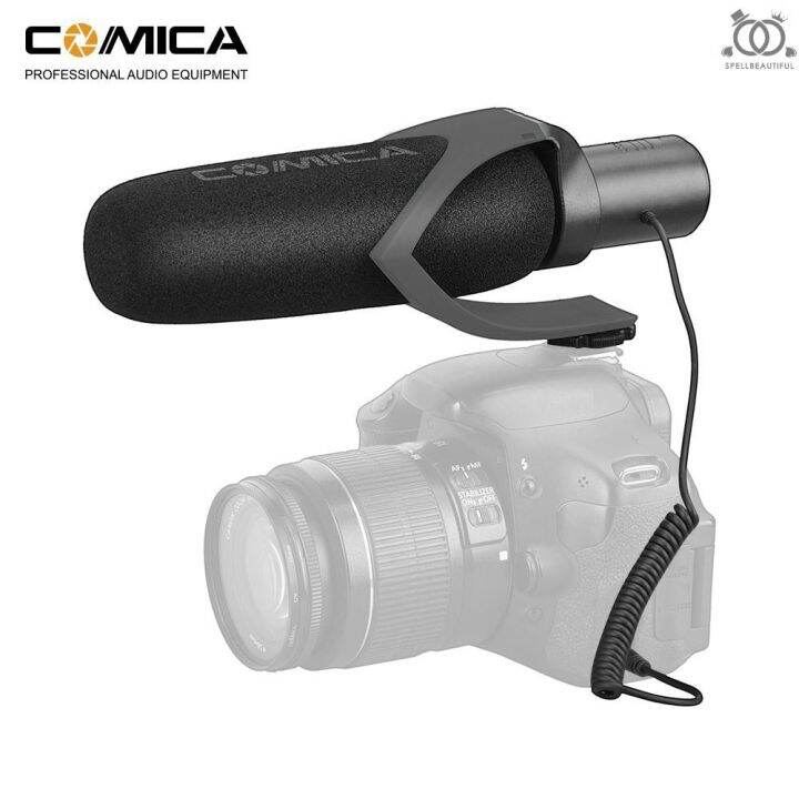 spell-comica-cvm-v30-pro-super-cardioid-directional-condenser-video-microphone-interview-mic-with-wind-muff-3