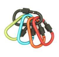 Paracord Carabiner 8เซนติเมตรอลูมิเนียม C Arabiner 5สีสุ่มกลางแจ้งเกลียว D รูปร่าง C Arabiners ตั้งแคมป์ปีนเขาอุปกรณ์ Mountaine