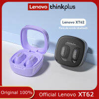 Lenovo Thinkplus หูฟังบลูทูธ XT62 5.3หูฟังไร้สายการหน่วงเวลาต่ำหูฟังพร้อมไมโครโฟนหูฟังสำหรับเล่นกีฬาที่แม่นยำสูงเข้ากันได้กับ IOS และแอนดรอยด์