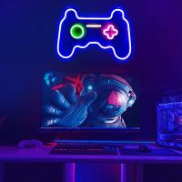Game Neon Lights Signs LED Neon Sign for Wall Decor Gamepad Neon Signs for Bedroom Children Gaming Zone Party Decoration