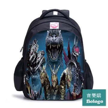 3pcs/set Godzilla Design Boy School Bags Multifunctional Kids