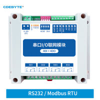 Modbus RTU ควบคุม Io โมดูลเครือข่ายพอร์ตอนุกรม RS232อินเตอร์เฟซ4DI 4DO CDEBYTE MA02-AXCX4040การติดตั้งรถไฟ8 ~ IoT