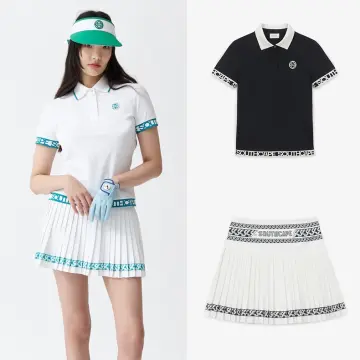 Women's Tennis Skirt Set, Sports Short Sleeve Top Golf Skirt with