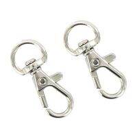 150Pcs Swivel Carabiners Keychain Silver Color