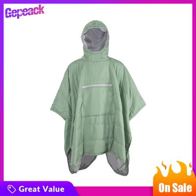 Gepeack เสื้อคลุมถุงนอนสวมใส่ผ้าห่มมีฮู้ดเปลญวนน้ำหนักเบาสำหรับตกปลา