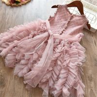 [NNJXD]Baby Girl Party Dress Lace Princess Tutu Cake Smash Birthday Dress Wedding Gown Dress Girls Clothes