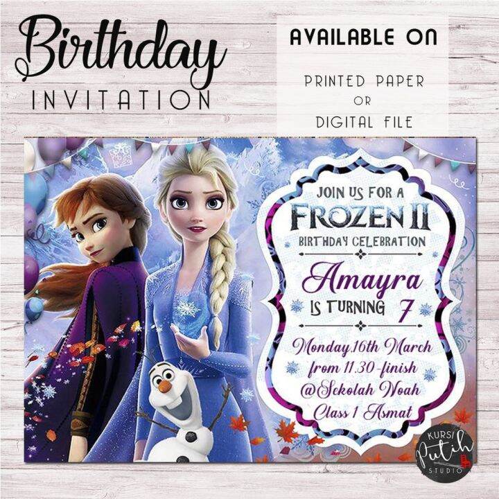 【NEW FW】 Frozen Theme birthday invitation Card | Lazada PH