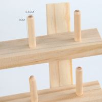 พับไม้ผู้ถือด้าย Spools เย็บปักถักร้อยด้าย Rack Organizer แขวนผนัง Cones Stand ชั้นวาง