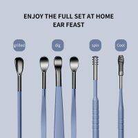 6 Pcs/Lot Soft Silicone Earwax Remover Portable Ear Cheaner Stainless Steel 2 Head Ear Picks Earwax Curette Remover