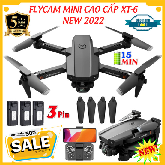 Flycam mini camera xt6 pro, máy bay không người lái - ảnh sản phẩm 1