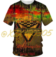 stock （xzx31th）(all in xzx180305)New Harley-Davidson Racing 3D Printed T-Shirt  16