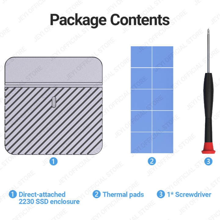 jeyi-2230-nvme-ngff-กล่องใส่-ssd-3-2-usb-10gbps-เคส-m-2อลูมิเนียมในสายพร้อมเคสป้องกัน