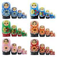 {Toy City} 5ชิ้นตุ๊กตาทำรังรัสเซียการ์ตูน Wood Toy Babryoshka Babushka สำหรับเด็กของขวัญคริสต์มาสแม่39; S วันการตกแต่งบ้าน