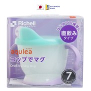 Cốc Richell 3 giai đoạn, loại uống trực tiếp màu xanh lam nhạt