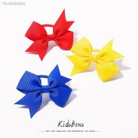 ✣℡ 5/10/15Pcs Solid Color Bows Elastic Hair Band for Kids Girls Rubber Band Ponytail Holder Headwear Hair Accessories Wholesale