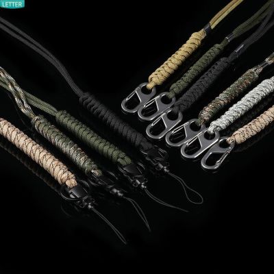 ✕□✢ LETTER New Lanyard Rotatable Buckle Self-Defense Key Ring Paracord Keychain High Strength 11 Styles Outdoor Emergency Survival Backpack Parachute Cord