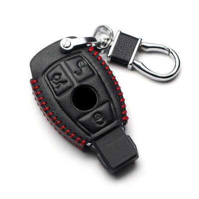 }{: -- “เคสพวงกุญแจหุ้มกุญแจรถหนังแท้สำหรับ Mercedes Benz CLS CLA GL R SLK AMG A B C S Class อุปกรณ์เสริมที่วางรีโมท