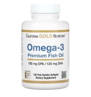 [exp2025] น้ำมันปลา โอเมก้า3 California Gold Nutrition,Omega 3 [100 Softgels] EPA DHA โอเมก้า Fish oil