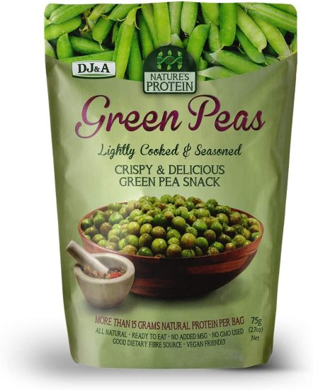 Đậu hà lan sấy giòn dj&a nature s protein green peas 75g - ảnh sản phẩm 1