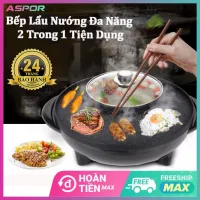 Bếp lẩu nướng điện đa năng 2 trong 1, chất liệu chống dính cao cấp - Chính Hãng - Bảo hàng 24 tháng