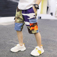 Boy Camouflage Half Trousers Casual Fitness For Kids Loose Sweat Stretch Khaki Sport Pants For Children Cargo Shorts