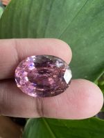 เพชรรัสเซีย CUBIC ZIRCONIA DIAMOND PINK  OVAL พลอย สังเคราะห์ 1  เม็ด 15X20MM พลอย น้ำหนัก carats