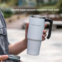 【CW】TYESO 304 Stainless Steel Car Thermos withHandle for Coffee  Milk Tea  and Straw Cup  Vacuum Flasks &amp; Thermoses  Water Bottle