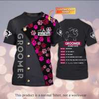 2023 new arrive- xzx180305   Dog groomer pet groomer personalized 3D T-shirt 3392