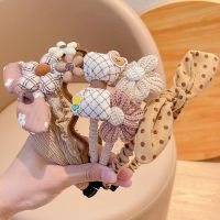 【YF】 3 Pcs/Set Children Cute Coffee Color Cartoon Flower Hairbands Headwears Girls Lovely Hair Hoop Headbands Kids Accessories