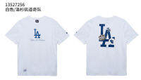 New Era New Era 2023 Summer MLB Champion Series เสื้อยืดแขนสั้น LA Champion พิมพ์ชายและหญิงสไตล์เดียวกันสีขาว