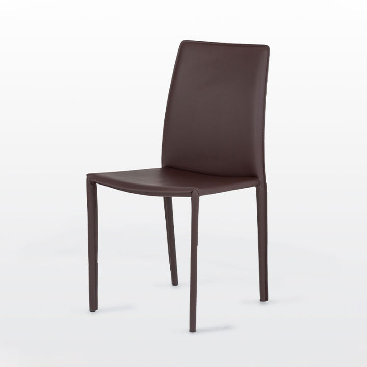 modernform-เก้าอี้-รุ่น-netto-หนังแข็งสีนํ้าตาลเข้ม