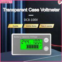 HUANG DC8-100V ตัวแสดงความจุแบตเตอรี่ จอ LCD แสดงผล ลิเธียม LiFePO4เซลล์ตะกั่วกรด มิเตอร์ไฟฟ้ามิเตอร์ ของใหม่ มืออาชีพอย่างมืออาชีพ เครื่องวัดแรงดันไฟฟ้า