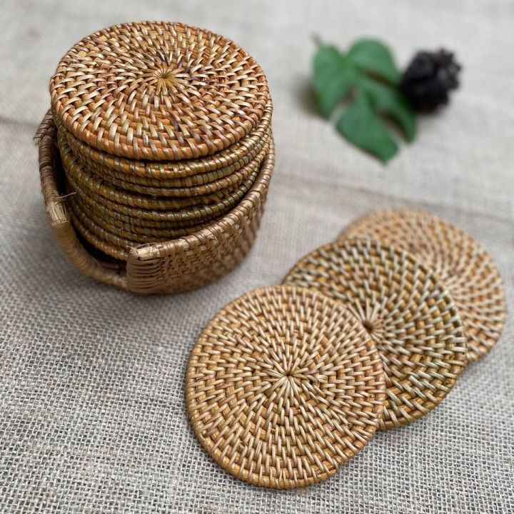 Dklasik Alas Cangkir Rotan Rattan Coaster Tatakan Gelas Bulat 10 Cm Lazada Indonesia 4157