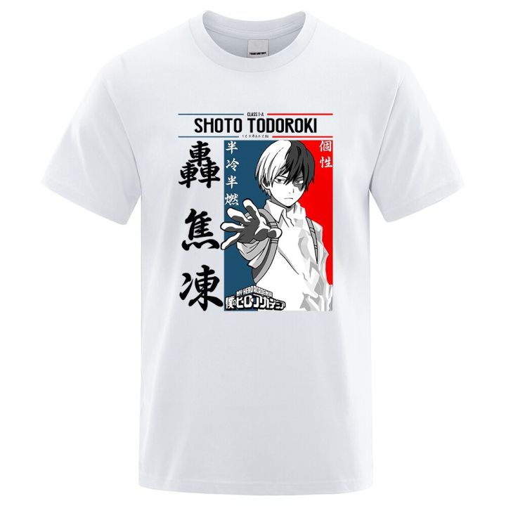 เสื้อยืดลําลอง-ผ้าฝ้าย-แขนสั้น-คอกลม-พิมพ์ลายการ์ตูน-todoroki-shoto-my-hero-academia-ทรงหลวม-โอเวอร์ไซซ์-สไตล์ฮิปฮอป-สํา-oydb