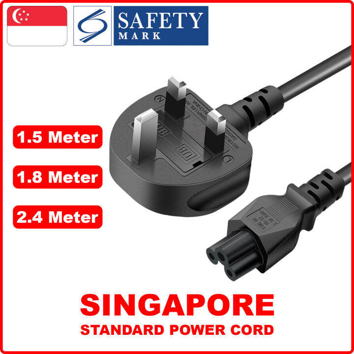 AC Power Cords IEC C5 Socket to Type G UK Plug Power Cord UK Power