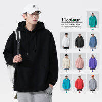 CODACU Mens Clothing | เสื้อกันหนาวมีฮู้ดผู้ชายสีทึบอินเทรนด์แบรนด์ ins all-match sports top clothes Loose casual hoodie jacket