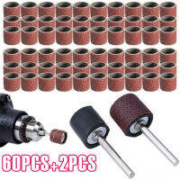 60Pcs Abrasive 80กระดาษทรายกรวดเข็มขัดขัดเจียรแกะสลักไม้แก้ว