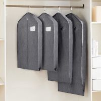 Breathable Fur Clothes Dust Cover Hanging Clothes Pocket Mink Fur Coat Cover Hanging Clothes Home Storage Cover Dust Bag Dress Wardrobe Organisers