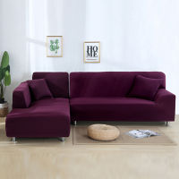 Solid Color Elastic Sofa Cover for Living Room Sofa Case Universal Sectional Slipcover 1234 seater Stretch Couch Cover