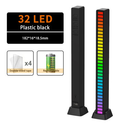 RGB LED Strip Light Music Sound Control Pickup Rhythm Lamp Backlight Night Lamp For Bar Car Atmosphere Lamp Home Decoration