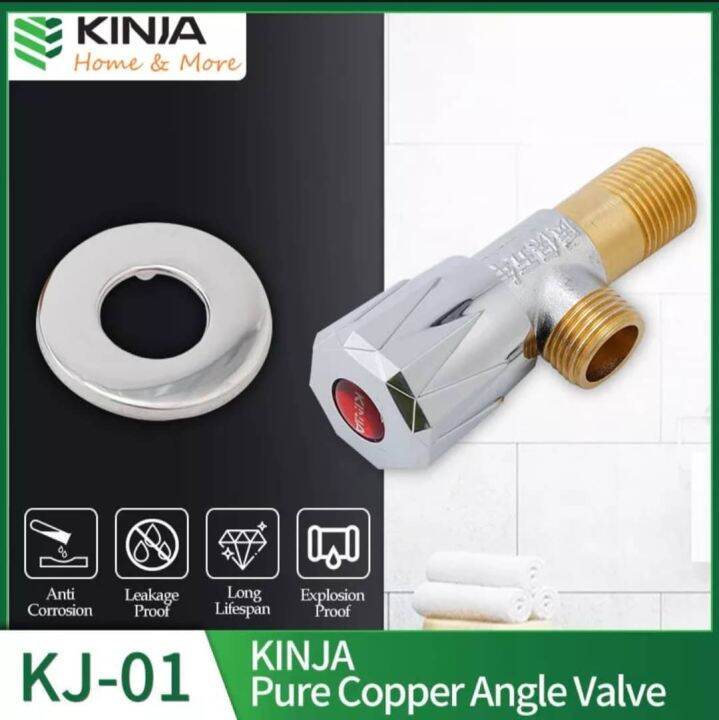 KJ Angle Valve One Way Hot and Cold; Shower Valve Faucet; Wall Mounted
