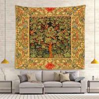 Simsant Trippy Art Tapestry Tree of Life Bohemia Flower Art Wall Hanging Tapestries for Living Room Home Dorm Decor Banner