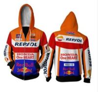 repsol honda racing hrc red bull men zipper hoodie  008