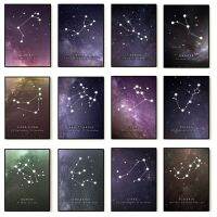 Nordic Constellation Art Wall โปสเตอร์-Zodiac โหราศาสตร์ป้ายพิมพ์-ห้องเด็กและตกแต่งบ้าน-พิมพ์คุณภาพสูง