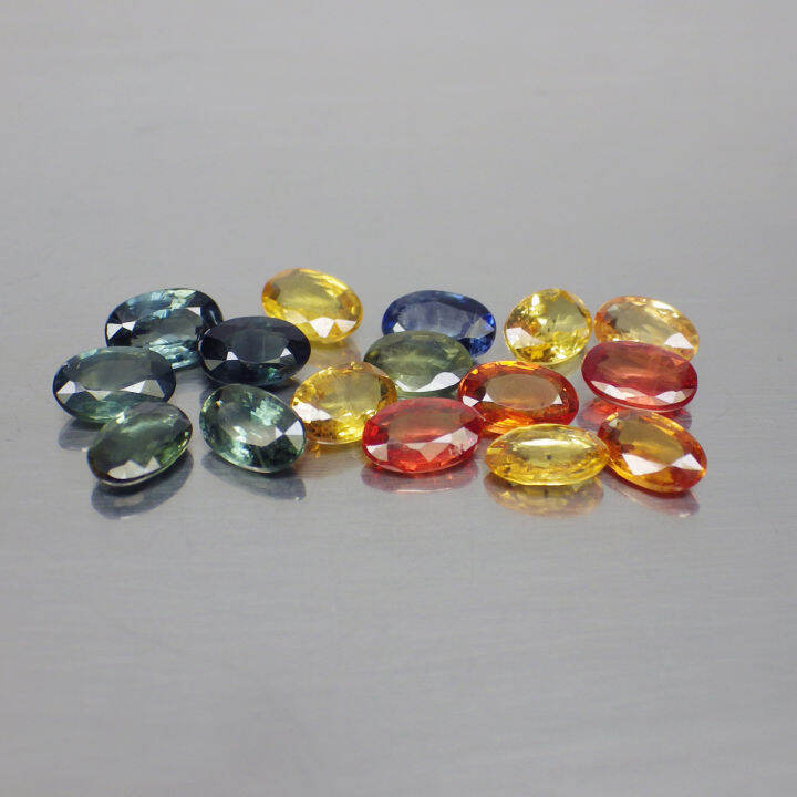 พลอย-แซฟไฟร์-ซองเจีย-แท้-ธรรมชาติ-natural-yellow-sapphire-songea-หนักรวม-8-26-กะรัต-จำนวน-16-เม็ด