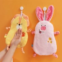 hotx 【cw】 Cartoon Bathing Hand for Kids Thickened Soft Coral Super Absorbent Hair Non-shedding Dishcloth