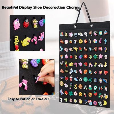 Wall Hanging Felt Shoe Charms Holder Practical Shoe Decoration Charm Organizer Durable Silicone Material Hanging Display Stand