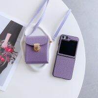 SNOOTORY สายสะพายข้างหนังเคสครอบโทรศัพท์ Tali Bahu สายคล้องสำหรับ Samsung Galaxy Z FLIP5 4 3